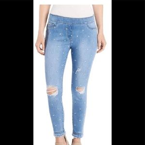 OMG Star Embroidered Denim Jeans